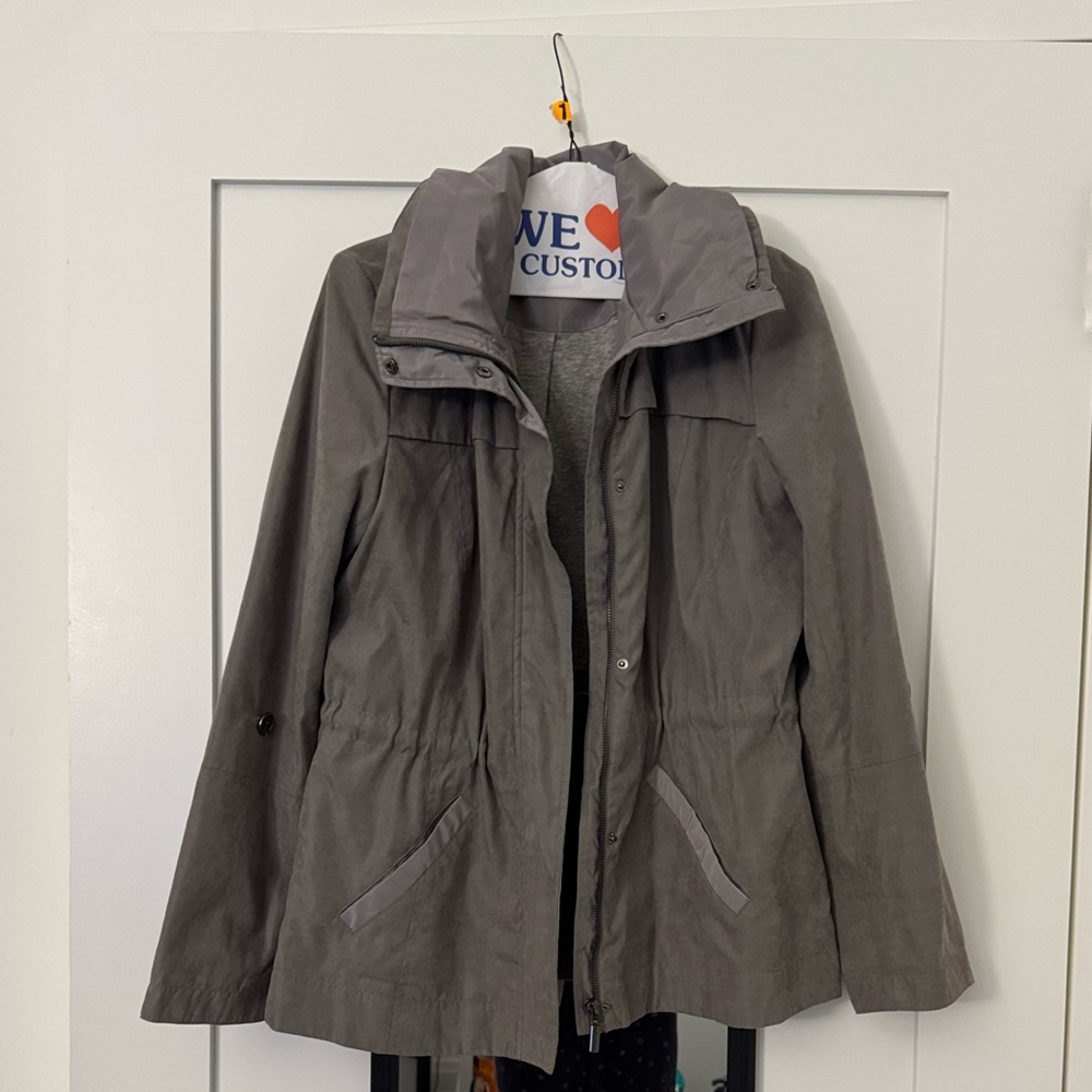 MO-KA by Santa Fe Apparel Lillian Gray Lightweight Full Zip Jacket, Size Small